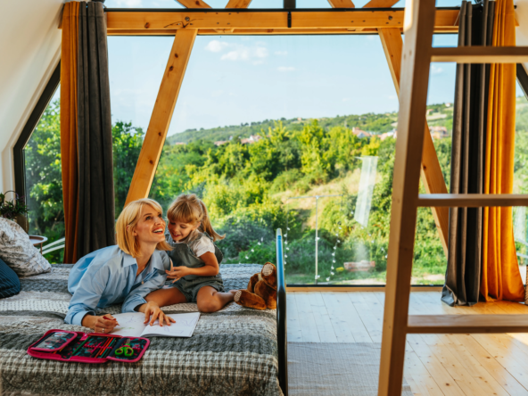 Sunny Villas mother-and-daughter-drawing-on-in-bedroom